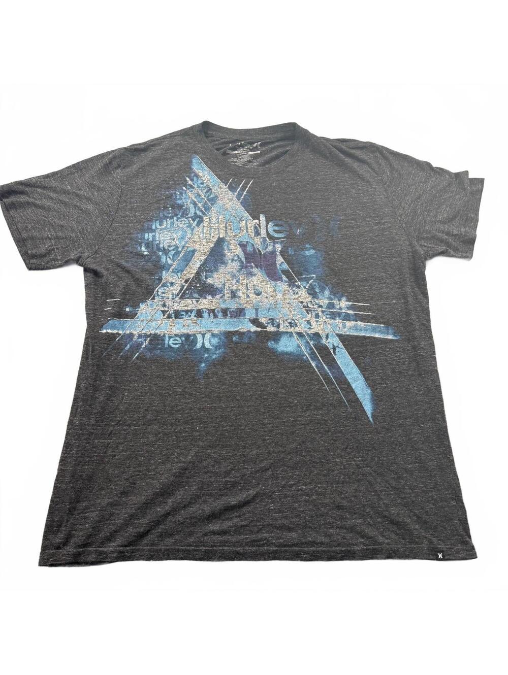 Hurley T Shirt Mens XL Charcoal Gray Heather Premium Fit Triblend Graphic Tee